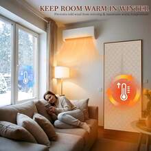 Yotache Magnetic Thermal Insulated Door Curtain Fits 30 X 80 Inch Doors, Curtain Size 32" X 82" Weatherproof Oxford &Amp; Cotton Fill Door Covers To Keep Warm In Winter, Beige - Fits Door Size 30x80 - 查看 3