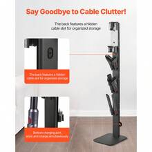 Vacuum Stand, Compatible With G5 V15 V12 V11 V10 V8 V7 V6 Series Upright Vacuums Cleaners & Accessories, Stable Vacuum Stand Holder With 6 Hooks And Non-Slip Footpads, Black - with 6 Hooks and Non-slip Footpads, Black - 查看 5