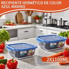 2 piezas/3 piezas Recipientes de Almacenamiento de Alimentos de Vidrio con Tapas | Cajas de Almuerzo Herméticas y A Prueba de Fugas | Preparación y Almacenamiento de Comidas | Aptos para Microondas, Horno, Refrigerador y Lavavajillas - transparente - Ver 12