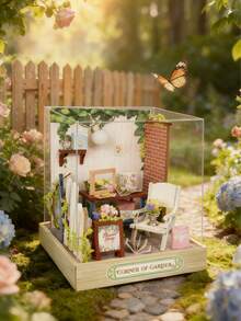 1pc DIY Mini House, Stress Relief Handmade Miniature House, 3D Assembly Model House, Tujian Coffee, Creative Birthday Gift