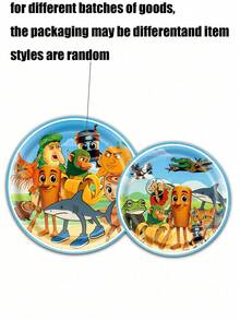 Brainrot Cartoon Tableware Set, Includes Tung Tung Tung Sahur Birthday Theme Party Plates, Dishes, Napkins, Cups, Suitable For Holiday Decorations, Can Be Used For Camping, Picnics, Parties, Backyard Bars, Etc. - Multicolor - View 7