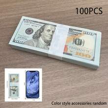 100 Pcs/Set Fake Money Prop, Small Size Realistic USD Fake Bills, Educational Learning, Birthday, Wedding, Bar, Movie And TV Show, Suitable For Confetti Blower - Create Fun And Realistic Atmosphere - Multicolor - View 6