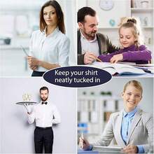 1Pc Black Belt Shirt Stays Belt, Adjustable Belt Style Shirt Stay Women/Men Accessories - Initial - View 6