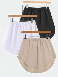 1pc Elastic Waist Extender, Women Shirt Extender, Adjustable Layered Fake Skirt Hem Extender