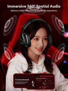 Lenovo 联想LS109无线蓝牙6.0游戏耳机，具备7.1环绕立体声、降噪功能、高清麦克风、超长续航、有线/2.4G无线耳机功能 - 黑色 - 查看 6