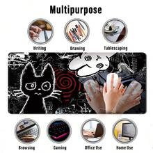 Extended Gaming Desk Mouse Pad, Gothic Punk Anime Cat Skull Cartoon Dark Aesthetic Design, Non-Slip Base High-Definition Printing, Suitable For Office, Dorm, Gaming, Birthday And Holiday Gift For Gamers - Multicolor - View 8