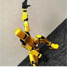 T13 Posable Action Figure Unassembled, Multi-Color Titan 13 Posable Action Figure Set With Laser Sword, 3D Printed T13 Lucky Robot Model Nova 13 Posable Action Figure, T13 Posable Action Figure (DIY Small Gift) - Multicolor - View 10