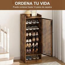 XGTZapatero Organizador Estante para Zapatos 7 Nive 14 Pares de Arma de Almacenamiento de Zapatos Gabinete de Zapatos Minimalista para Entrada Casa Recámara 40 x 35 x 115 - MADERA - Ver 7