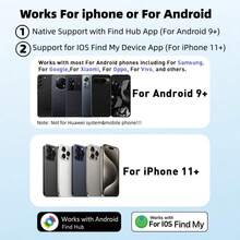 RSH 3pcs Dual System Tracking Tags, Compatible With Android And IOS, Precise Locating Key Finder Tracking Device, Smart Tracking Tag, Suitable For Luggage, Wallet, Bags - Compatible With IOS "Find My" And "Find Center" Tracking Locator - Multicolor - View 6