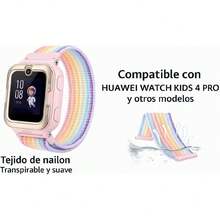 Correa Compatible con  Watch Kids 4 Pro, Correa Elástica Ajustable para Reloj , Extensible Pulsera Banda de Nylon para  Watch 4 Kids Pro,36727936 - Multicolor - Ver 6