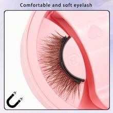 1 Pair Reusable Brown Magnetic Eyelashes With Applicator, No Glue Needed, Natural Look, Easy To Wear And Remove - Natural Lashes - View 4