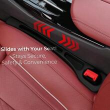 2-Pack Of Car Seat Gap Filler, Universal Soft Foam Car Seat Gap Plugs, Used To Fill The Gaps Between Seats And Center Console To Prevent Items From Falling Out, Suitable For SUVs, Trucks And Cars. - Black - View 5