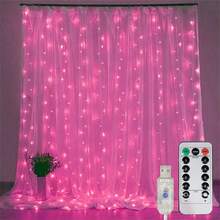 Enchanting LED Curtain Lights, USB Powered, 8 Modes Remote Control, Ideal For Valentine's Day, Christmas, Wedding, Party, Holiday Celebration Decor - USB Curtain Light - View 12