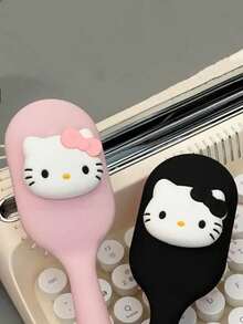 1pc Cute Sanrio Hello Kitty Portable Massage Hair Brush - Gentle Care For Scalp And Hair, Perfect Gift For Girls, Portable Brush, Air Cushion Brush, Essential For Study, Women's Gift, Valentine's Day Gift - Multicolor - View 6