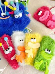 1/2 Paio di Calzini Invernali Casuali Pelosi a Forma di Bruco, Calzini Decorativi Spessi e Caldi per Interni, Calzini Carini e Divertenti con Cartoni Animati per la Casa, Regalo Natalizio Caldo - Multicolore - Visualizzare 1