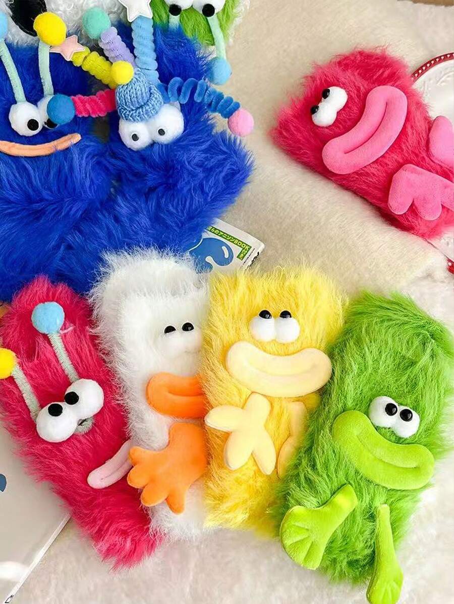 1/2 Paio di Calzini Invernali Casuali Pelosi a Forma di Bruco, Calzini Decorativi Spessi e Caldi per Interni, Calzini Carini e Divertenti con Cartoni Animati per la Casa, Regalo Natalizio Caldo - Multicolore - Visualizzare 1