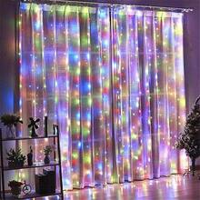 6M 600LED USB Fairy Curtain Lights LED String Lights 8 Lighting Modes Remote Control Wall Twinkle Lights For Birthday Wedding Decor - USB Curtain Light String - View 11