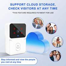 Video Camera, Intelligent Body Detection, Cloud Storage, Real-Time View, Two-Way Audio, Infrared Night Vision, Battery Powered, Monitoring - White - View 2