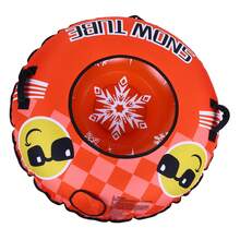 Winter Outdoor Inflatable Sled - 43" Large Snow Tube, Cold Resistant & Durable With Handles For Snow Play - Orange - View 12