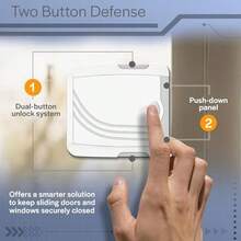 Paquete de 4 cerraduras para puerta corredera, cerradura a prueba de niños para puerta corredera, cerradura de ventana deslizante fácil de instalar, cerradura de  para puerta - / - Ver 4