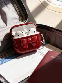 1个酒红色TPU+3D精致蝴蝶结耳机保护套，兼容、Pro 2、4无线蓝牙耳机 - 酒紅色 - 查看 7