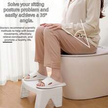 Toalettpall/fotstöd, förtjockad fotpall för hushållet/liten plastpall, lämplig för barn, gravida kvinnor och äldre; halkfri pall.