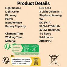1 đèn bàn LED, 3 chế độ sáng, có thể điều chỉnh độ sáng, điều khiển cảm ứng, lắp đặt từ tính, bảo vệ mắt không nhấp nháy, góc điều chỉnh 88°, chiều dài 42cm/32cm, thích hợp cho bàn làm việc, học tập, văn phòng, đèn ngủ - trắng - Xem 9