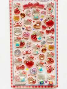 创意卡通闪光水晶贴纸，趣味3D立体浮雕钻石贴纸，适用于手机、笔记本装饰 - 彩色 - 查看 5