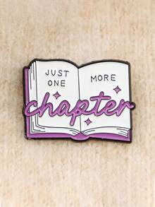 1件趣味爱书人士珐琅胸针，书卷气十足，松树造型，翻领别针，背包装饰，时尚饰品，阅读礼物