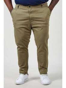 Men Plus Size Jeans - 卡其色 - 查看 1