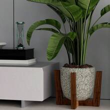 Plant Stands & TablesSoporte para plantas de interior taburete alto para macetas de 5 a 15 pulgadas soporte para macetas de bambú para plantas de interior soporte para plantas de piso pequeño nogal - Nogal - Ver 4