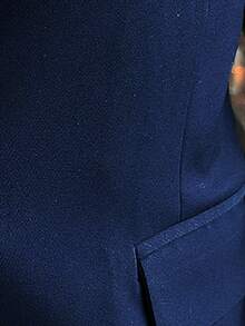新款深蓝色西装套装，修身版型，商务办公休闲风 - 藏蓝色 - 查看 8
