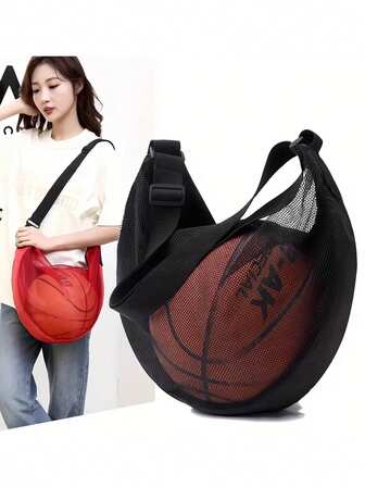 This Large-Capacity Basketball Bag Is A Single-Shoulder Crossbody Bag Suitable For Sports Training, Ball Storage, Volleyball, And Gym Use. It Features Adjustable Shoulder Straps, A Secure Zipper Closure, And Is Ideal For Travel, Sports, School, Birthday Parties, And As A Gift For Athletes.