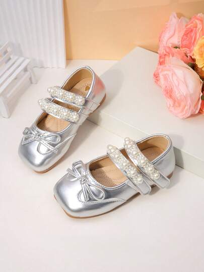 New Fashion Toddler Girls Shoes Leather Shoes, Sweet Floral Breathable Casual Shoes For Little Kids, Spring