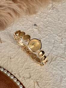 1pc Two Tone Polygonal Women's Quartz Watch Elegant And Exquisite Suitable For Daily Wear Party Leisure Gathering