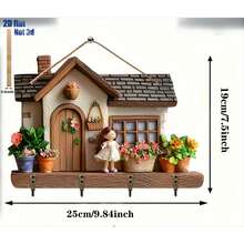 1 chiếc móc treo tường trang trí đa năng bằng gỗ dễ thương, giá treo đồ gắn tường, móc treo chìa khóa trang trí, móc treo chìa khóa bằng gỗ mộc mạc, móc đa năng, đồ trang trí tường bằng gỗ (dễ lắp đặt), thích hợp cho lối vào, văn phòng, phòng khách, treo cửa, móc treo áo khoác, móc treo chìa khóa gắn tường, trang trí tường, trang trí phòng, trang trí nhà cửa - Nhiều màu - Xem 11