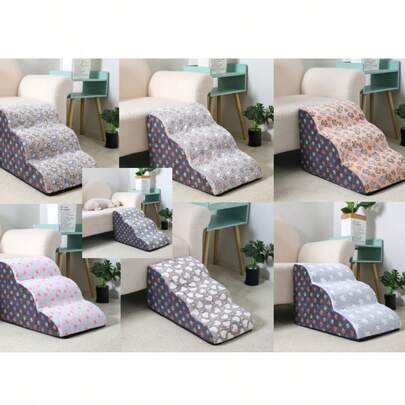 1pc Curved Beautiful Pet Stairs, Dog Ladder For Small Dogs & Elderly Dogs, Ramp For Bed, Circular Pet Stairs