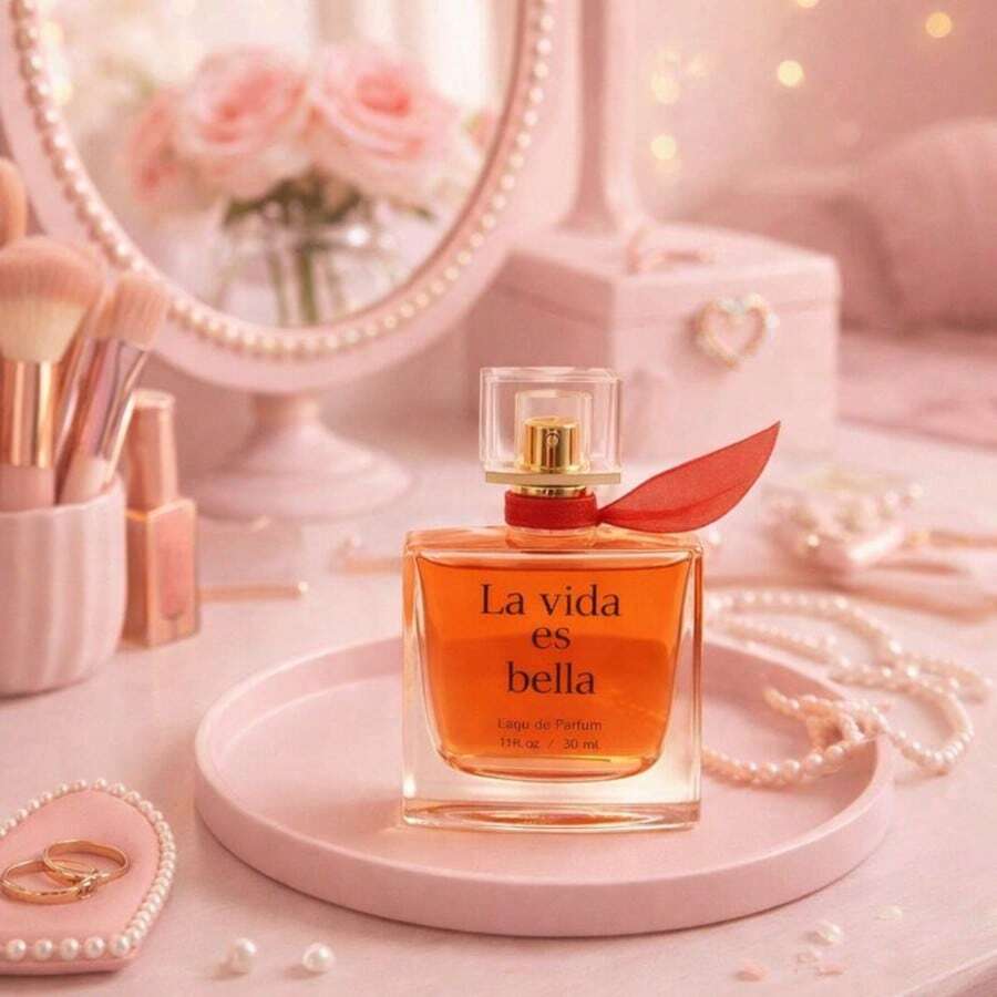 Perfume La Vida es Bella para Mujer, 30ml/75 ml, dos Tamaños Disponibles, Fragancia Femenina Dulce y Elegante de Larga Duración, Aroma Floral y Seductor Ideal para Uso Diario, Citas y Regalo - Cereza Metalica - Ver 1