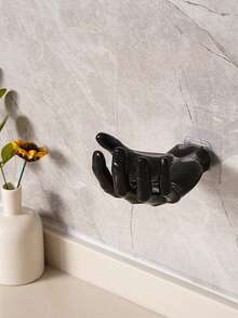 New Hand-Shaped Wall Hooks, Strong Adhesive No Drilling Invisible Hooks, Home Wall Mount Key Holder, Bathroom Resin Storage Rack - Multicolor - View 12