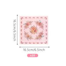 20/80pcs Spring Tea Party Disposable Tableware Set, Party Supplies Decoration, Floral Design, Pink, Disposable Paper Plates & Napkins, Spring Season - TOP - View 9