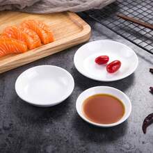 商用级纯白陶瓷小碟、小调味碟、小配菜碟和小烤骨碟