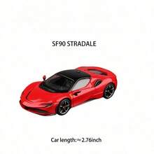 Burago 1/64 Scale  LAFERRARI SF90 458SPIDER Diecast Alloy Model Car, Miniature Sports Car Collectible Display - SF90 Stradale - View 2