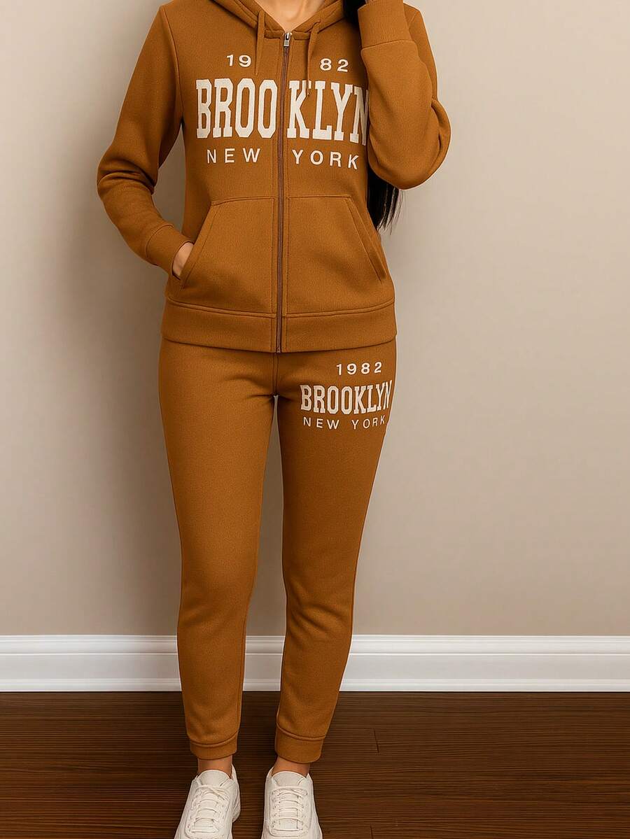 Nes Sport Conjunto dama estilo Brooklyn 1982 - Camel - Ver 1