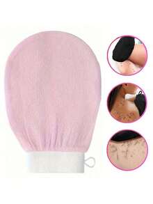 1/2 Pair Exfoliating Body Scrub Gloves, Double-Sided Body Cleansing Towel, Suitable For SPA, Massage And Body Exfoliation, Ideal For Removing Dead Skin, Includes Multi-Color Deep Cleaning Bath Towel - Multicolor - View 12