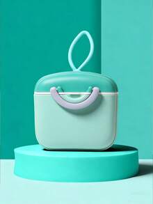 KUNT 450ml Double-Layer Milk Powder Container, Portable Baby Milk Powder Storage Box, Minimalist Design With Included Scoop - Multicolor - View 12