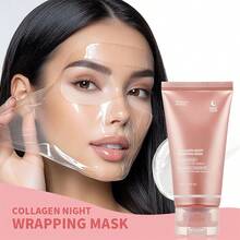 1pcs Madicube Collagen Overnight Wrapping And Peeling Facial Mask Bag - Elastic And Hydration Care, Reduce Relaxation And Dullness - Hydrolyze Collagen, Make Skin Glow, Meet Soft, Tender And Beautiful Skin,Suitable For Women To Use Before Bedtime At Night,Korean Skincare Products,Halloween Gift. - 2pcs - 查看 2