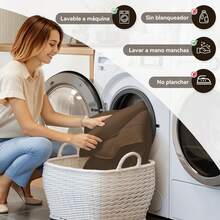 AMOROSA 3 Piezas Fundas Elásticas para Sillones Sala(1 plaza,2 plazas,3 plazas)Cubre Sillones para Sala,Cubiertas para Sillón Antideslizante y Resistente Lavable Fácil de Instalar Suave al Tacto y Resistente a la Suciedad Ideal para Salones Dormitorios Oficinas-Cafe - Café integral - Ver 8