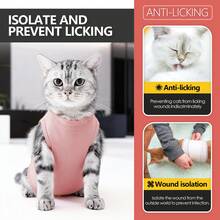 Cat Surgery Recovery Suit, Anti-Licking Post-Op Care, Soft & Breathable , Suitable For Female/Male Spay/Neuter Abdominal Incisions, Can Replace Elizabethan Collar - Multicolor - View 8
