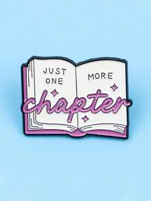 1件趣味爱书人士珐琅胸针，书卷气十足，松树造型，翻领别针，背包装饰，时尚饰品，阅读礼物