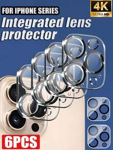 Gorilla Hero 6pcs, Phone Camera Lens Integrated Silk-Screened Lens Protector Film, High Definition, Anti-Scratch, Compatible With IPhone Duo/18 Promax/18 Pro/18/11/12/13/14/15/16/16 Plus/16 Pro/16 Pro Max/16e/17/17 Air/17 Pro/17 Pro Max Full Series - Clear - View 24